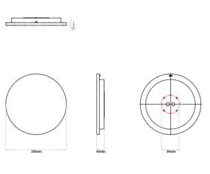 Astro - Eclipse Round 300 wandlamp mat concrete - KOOT