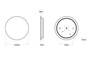 Astro - Eclipse Round 350 LED wandlamp gips - KOOT