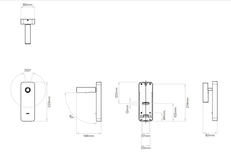Astro - Enna Surface USB mat Wandlamp - KOOT