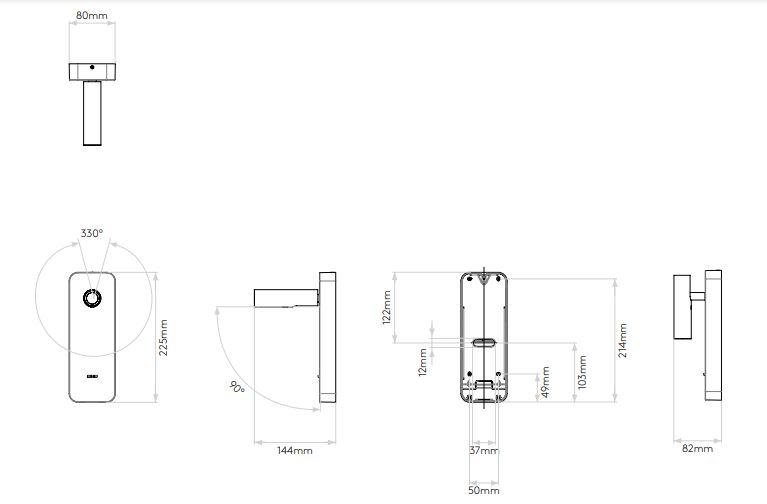 Astro - Enna Surface USB mat Wandlamp - KOOT
