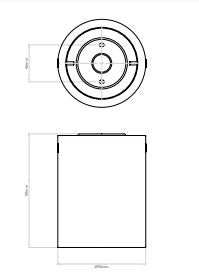 Astro - Kos Round spot mat concrete - KOOT