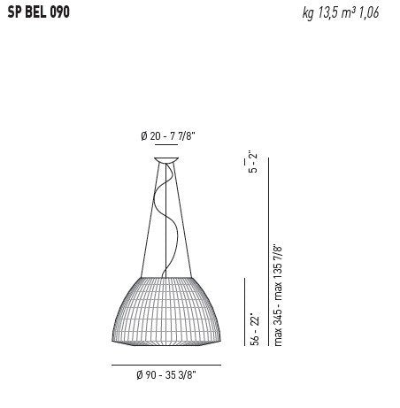 Axo - Bell 90 hanglamp - KOOT