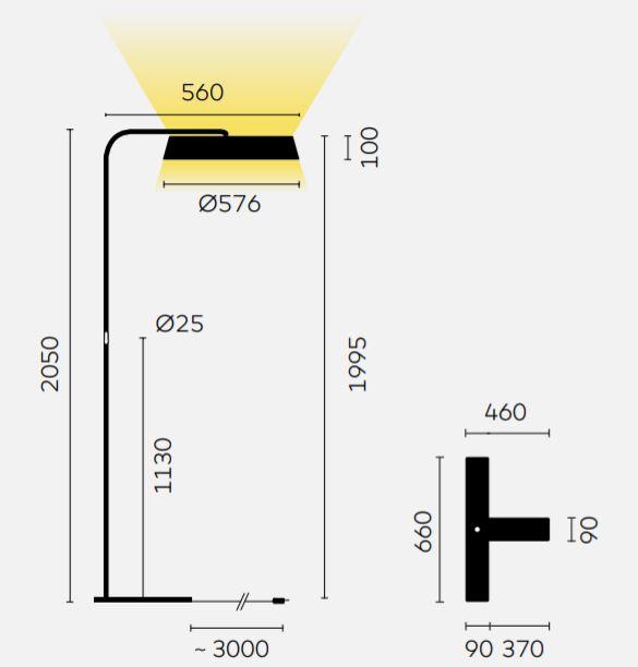 Belux - Koi neo LED arc vloerlamp - KOOT