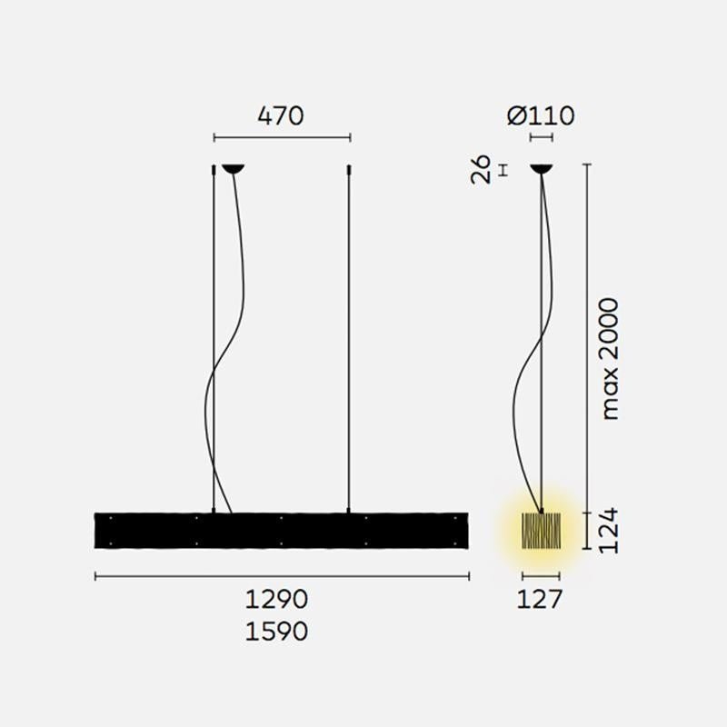 Belux - One by One LED 1290cm hanglamp - KOOT