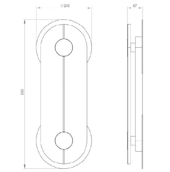 Bert Frank - Brace Wandlamp Geborsteld Messing - KOOT