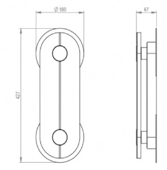Bert Frank - Brace Wandlamp Geborsteld Messing - KOOT