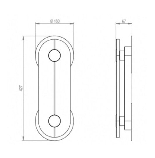 Bert Frank - Brace Wandlamp Satijn Nikkel - KOOT