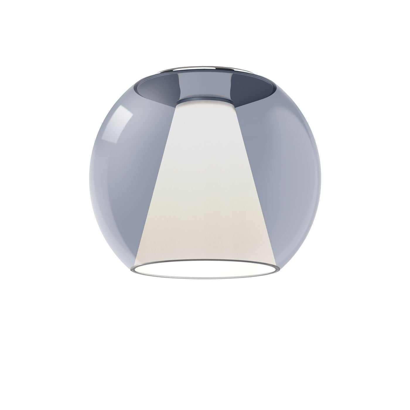 Serien - DRAFT Ceiling M with reflector plafondlamp glas blauw - KOOT