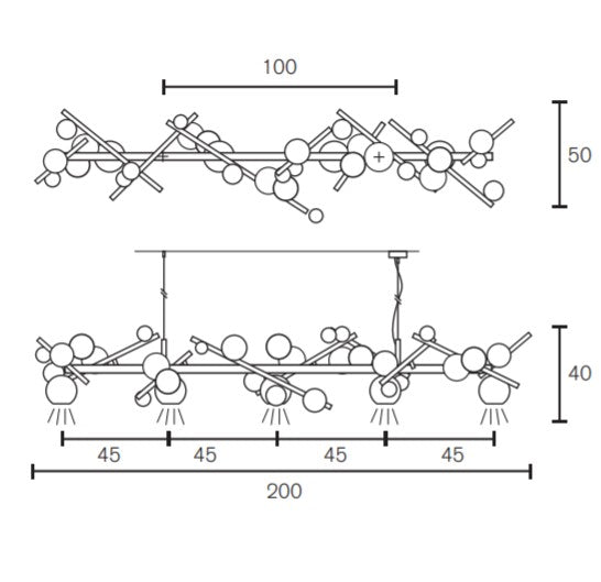 Brand van Egmond - Galaxy Long Hanglamp - KOOT