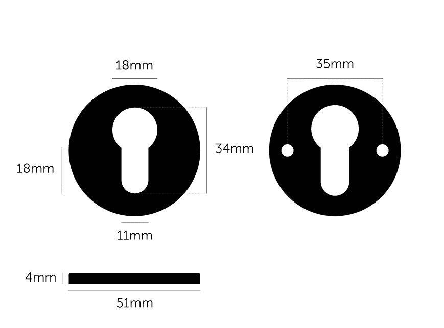 Buster and Punch - Euro Cylinder Plate 35mm - KOOT