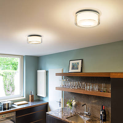 Serien - CURLING Ceiling M plafondlamp glas helder cilindrisch - KOOT