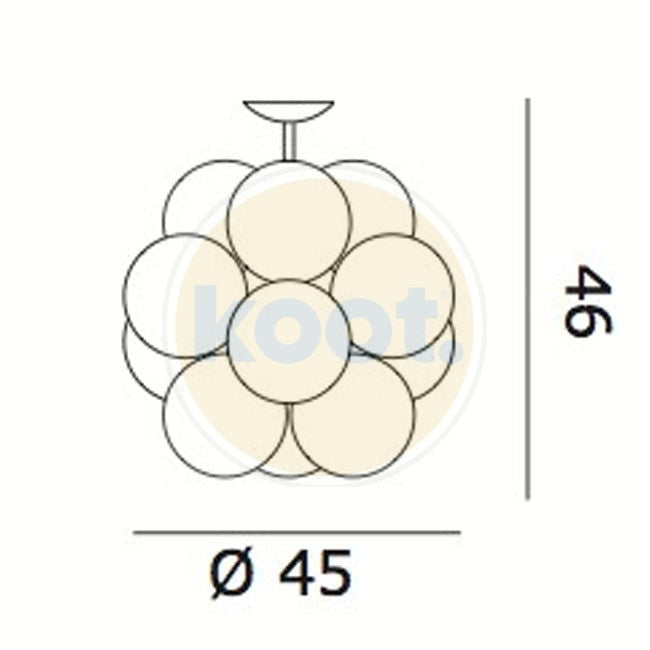 De Majo - Babol Plafondlamp wit - KOOT