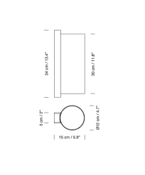 Santa Cole - TMM Metálico wandlamp - KOOT