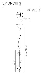 Axo - Orchid SP ORCHI 3 Hanglamp - KOOT