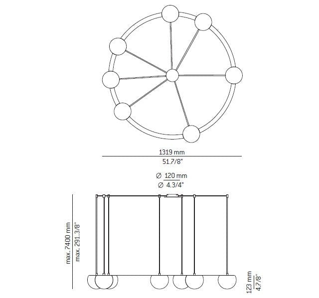 Estiluz - Circ T-3816R hanglamp - KOOT