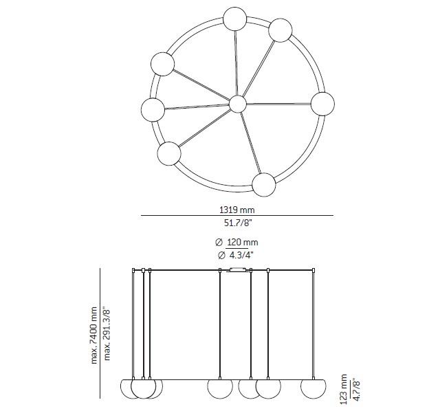 Estiluz - Circ T-3816R hanglamp - KOOT