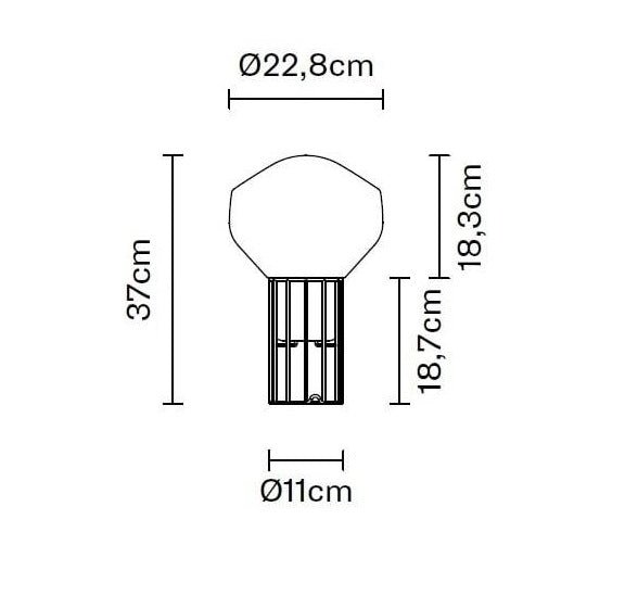 Fabbian - Aérostat F27 22cm tafellamp - KOOT
