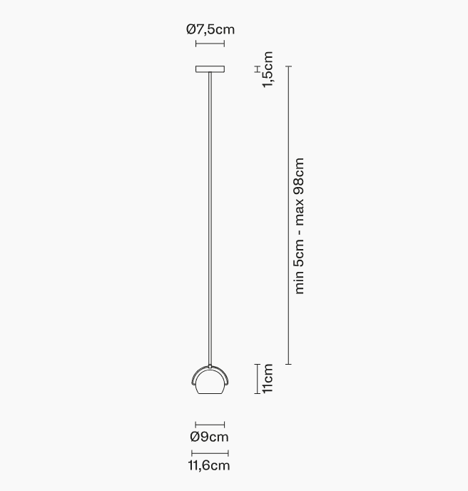 Fabbian - Beluga Colour D57 Single hanglamp - KOOT