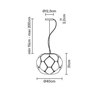 Fabbian - Cloudy F21 LED hanglamp - KOOT