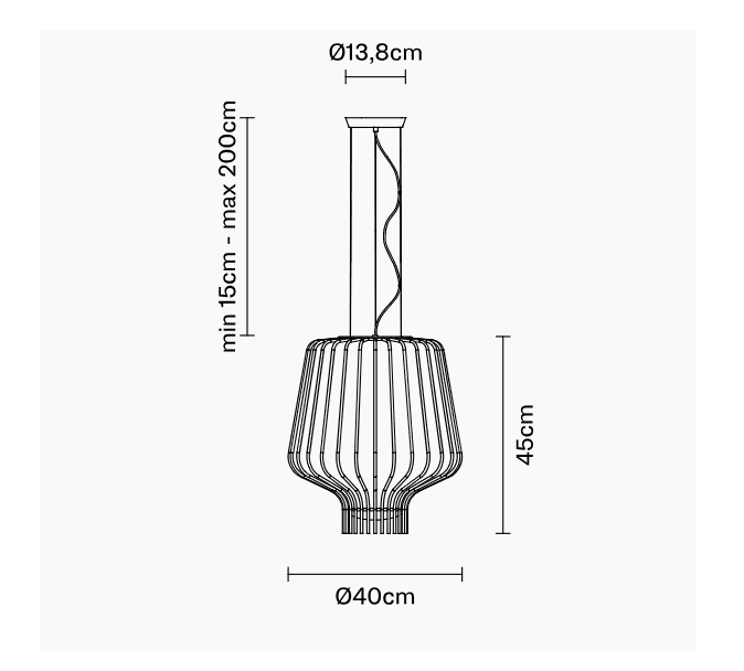 Fabbian - Saya F47 40cm hanglamp - KOOT