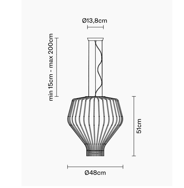 Fabbian - Saya F47 48cm hanglamp - KOOT