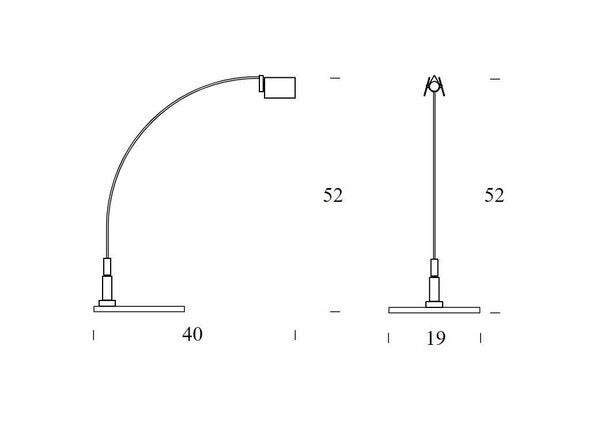 FontanaArte - Falena Medium tafellamp Chroom - KOOT