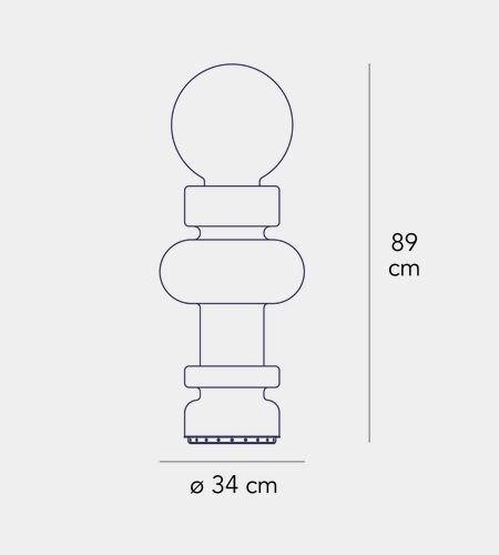 FontanaArte - Re 1968 Re-edition 2020 Tafellamp Wit - KOOT