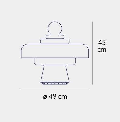 FontanaArte - Regina 1968 Re-edition Tafellamp Wit - KOOT