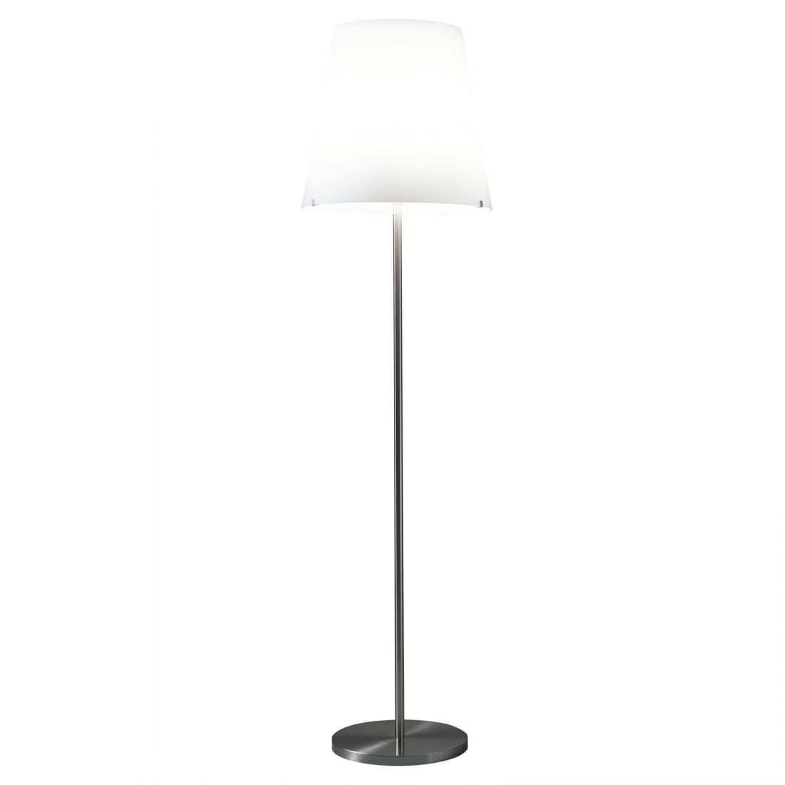 FontanaArte - 3247 Groot Vloerlamp nikkel wit - KOOT