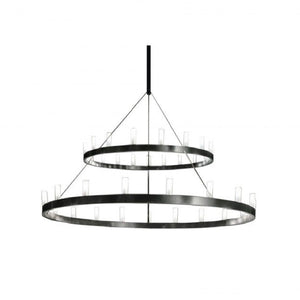 FontanaArte - Chandelier Groot geverfd metaal Hanglamp zwart wit - KOOT