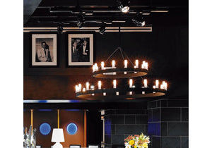 FontanaArte - Chandelier Groot geverfd metaal Hanglamp zwart wit - KOOT