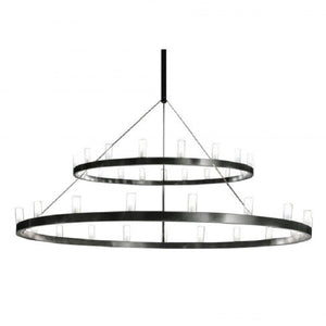 FontanaArte - Chandelier XXL geverfd metaal Hanglamp zwart wit - KOOT
