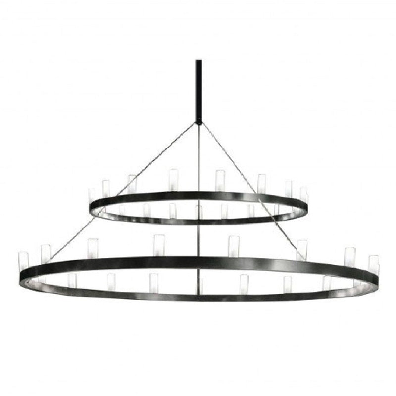 FontanaArte - Chandelier XXL geverfd metaal Hanglamp zwart wit - KOOT