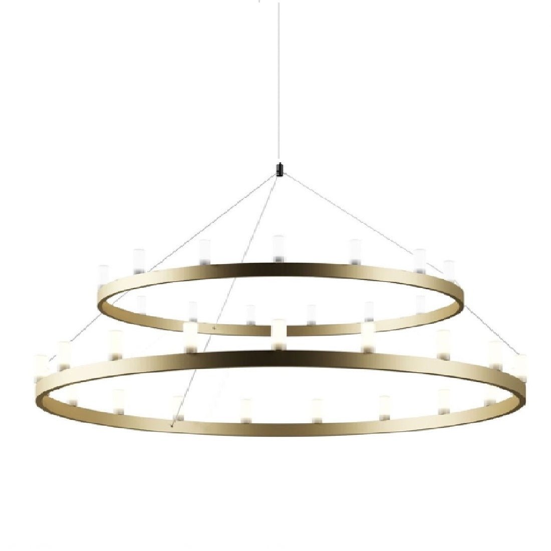 FontanaArte - Chandelier XXL hoogwaardig metaal Hanglamp goud wit - KOOT