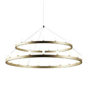 FontanaArte - Chandelier XXL hoogwaardig metaal Hanglamp goud wit - KOOT