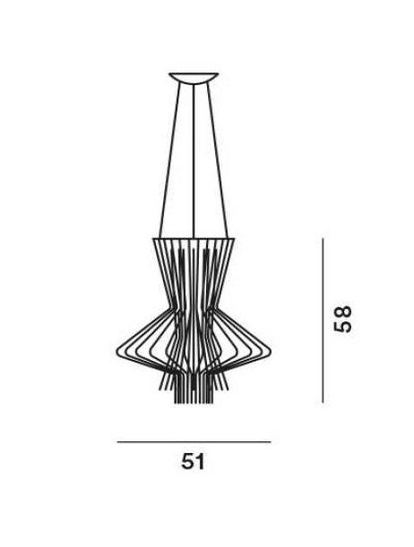 Foscarini - Allegretto Ritmico Zwart hanglamp - KOOT