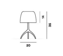 Foscarini - Lumiere Nuances Piccolo DIM tafellamp - KOOT