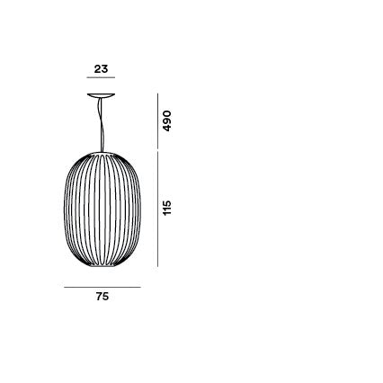 Foscarini - Plass Groot LED hanglamp Grijs - KOOT