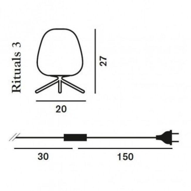 Foscarini - Rituals 3 tafellamp wit - KOOT
