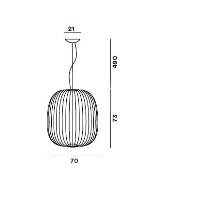 Foscarini - Spokes 2 Groot MyLight hanglamp - KOOT