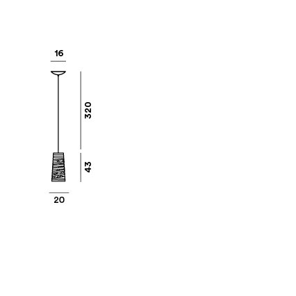 Foscarini - Tress MINI hanglamp - KOOT