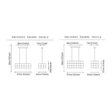 Quasar - Universe Square Triple led Hanglamp - KOOT