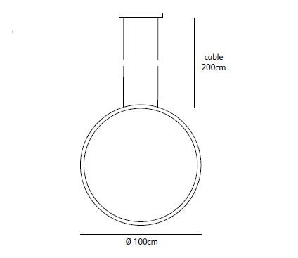 Jacco Maris - Brass-O hanglamp cirkel verticaal 100cm - KOOT