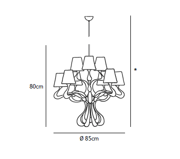 Jacco Maris - Ode 1647 kroonluchter 85cm - KOOT