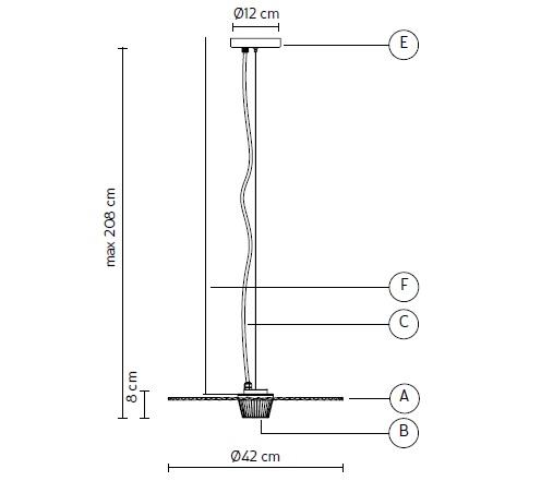 Karman - Gonzaga SE185-G hanglamp Mat - KOOT