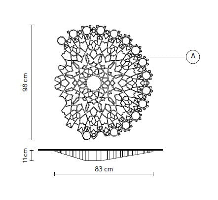 Karman - Notredame PL130-5 plafondlamp / wandlamp Goud - KOOT