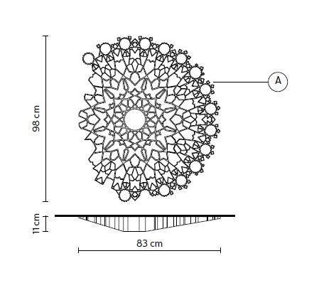 Karman - Notredame PL130-5 plafondlamp / wandlamp Goud - KOOT