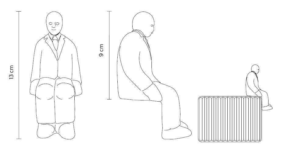 Karman - Umarell Met Kleine Man Wandlamp Mat Wit - KOOT