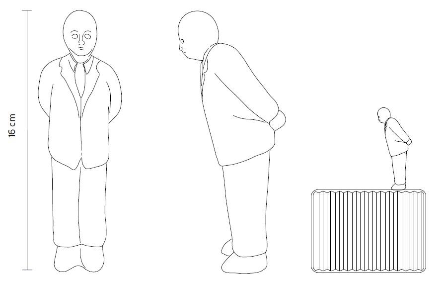 Karman - Umarell Met Kleine Man Wandlamp Mat Wit - KOOT