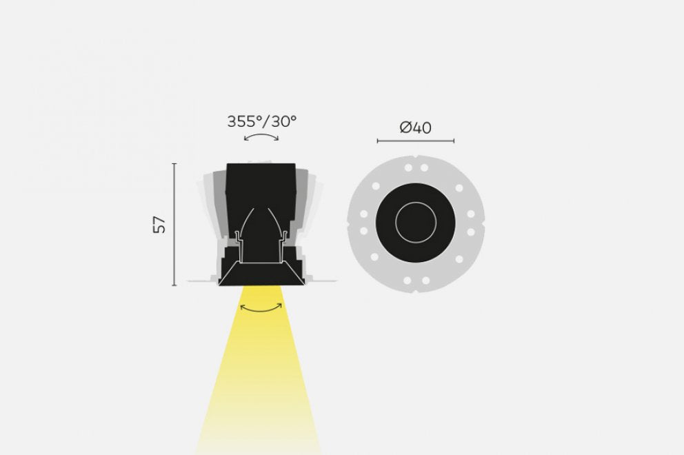 Kreon - Aplis in-line 40 downlight Spot (10°) - KOOT